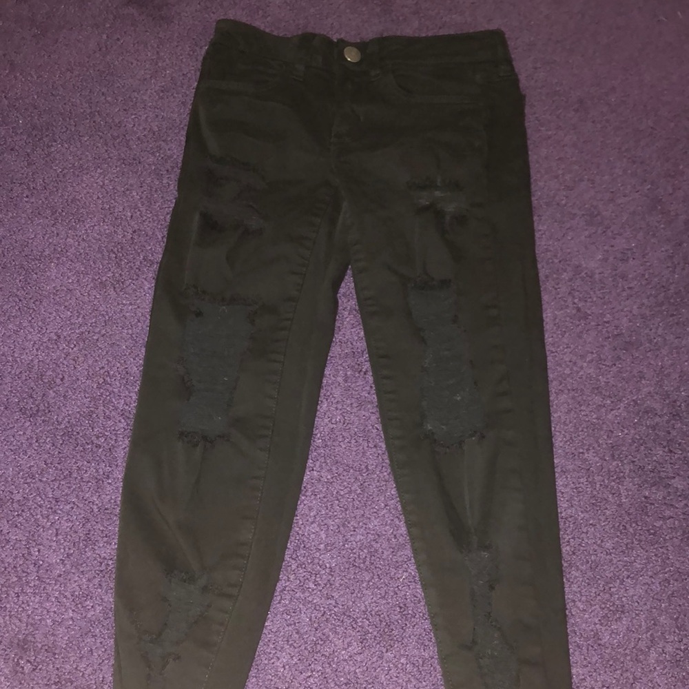 American Eagle black cropped jeans